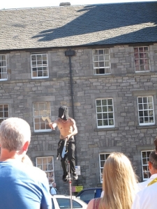 performer on the Royal Mile